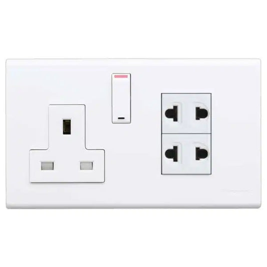 Panasonic Switches 1G 13A  Socket + 2G Universal Socket