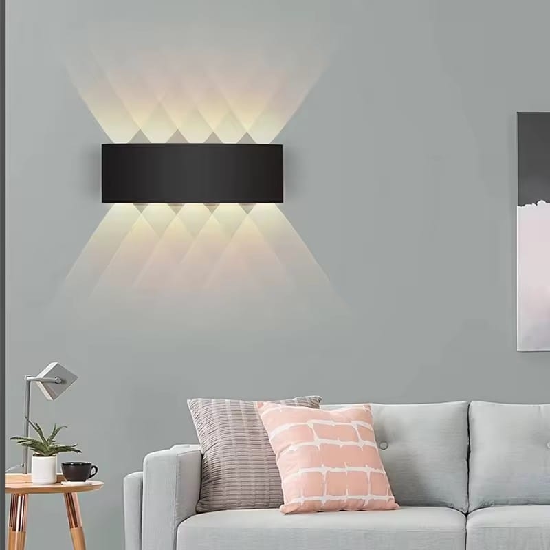 Rectangular 5 Up & 5 Down Outdoor Waterproof Wall Lamp