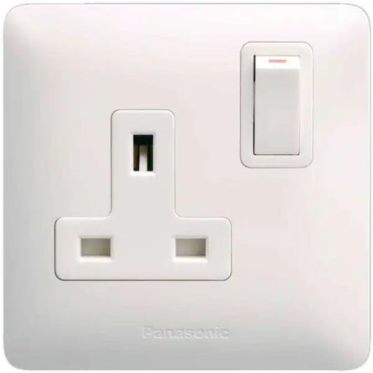 Panasonic Switches 13A-1G DP Switches Socket   White