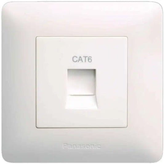 Panasonic Switches  1G CAT6 Socket  White