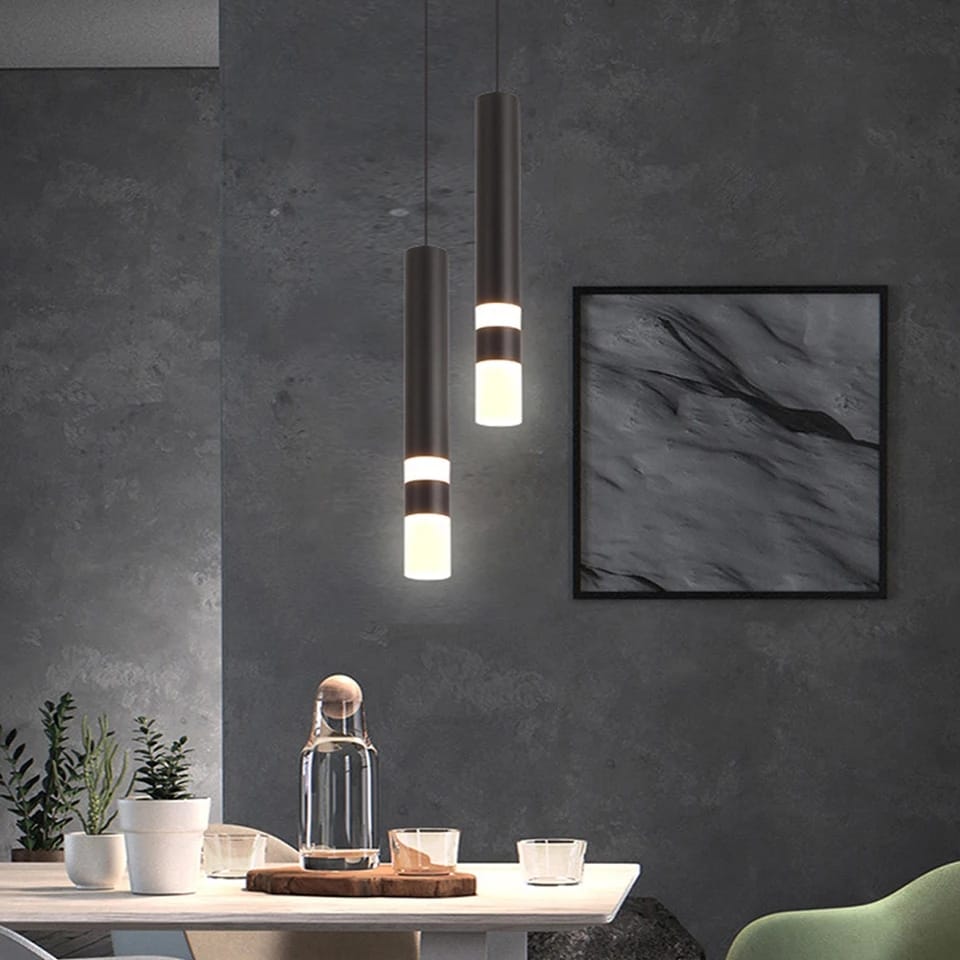 Long Cylindrical LED Pendant Light