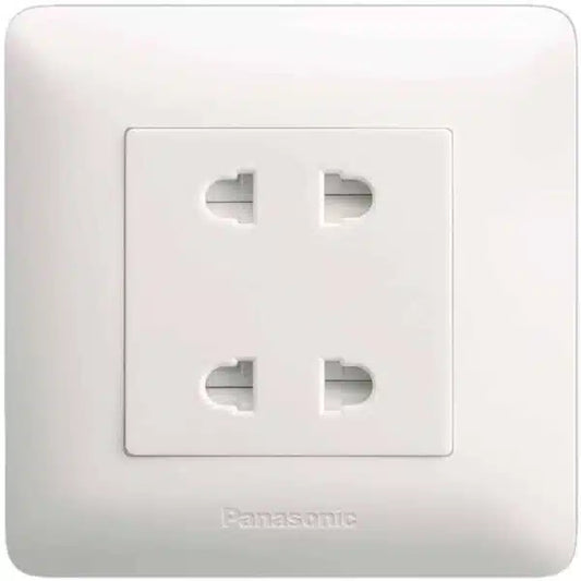 Panasonic Switches 16A 2G Universal Socket  (White)