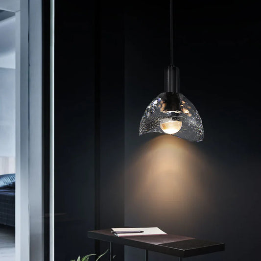 Nordic Style Mini Crystal Bowl Shade Pendant Light