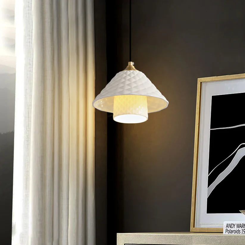 Modern Luxury Ceramic Lampshade Hanging Light