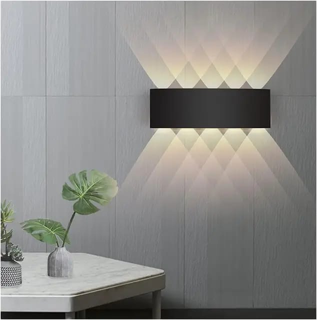 Rectangular 5 Up & 5 Down Outdoor Waterproof Wall Lamp