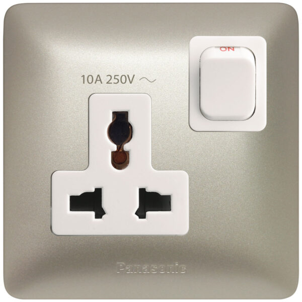 Panasonic Simplus Color Switches 1G SP International Socket, with single-Pole Switch 10A 250V.