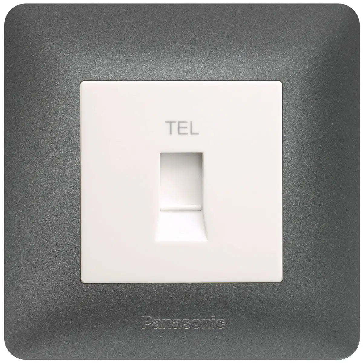 Panasonic Switches  1G Telephone Socket  Metalic Gold/Black/Silver