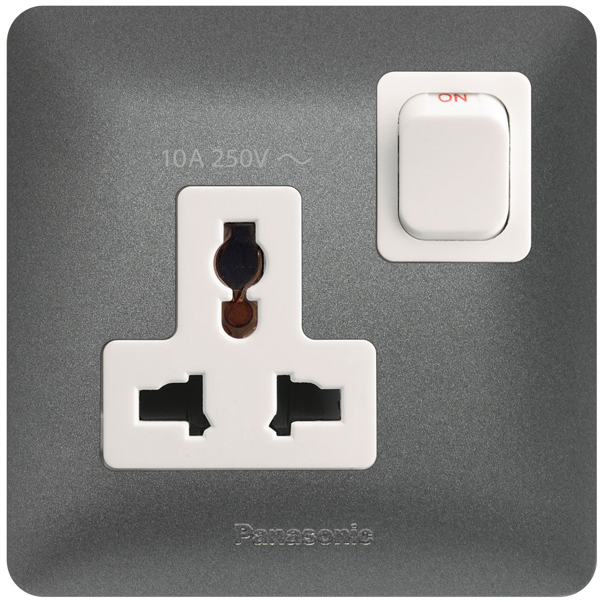 Panasonic Simplus Color Switches 1G SP International Socket, with single-Pole Switch 10A 250V.