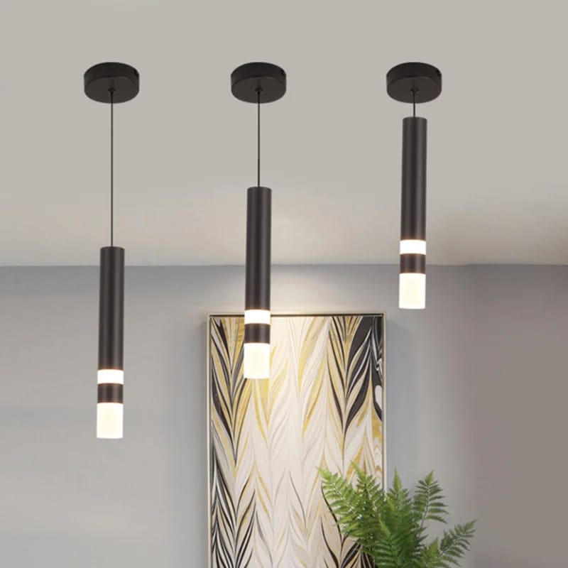 Long Cylindrical LED Pendant Light