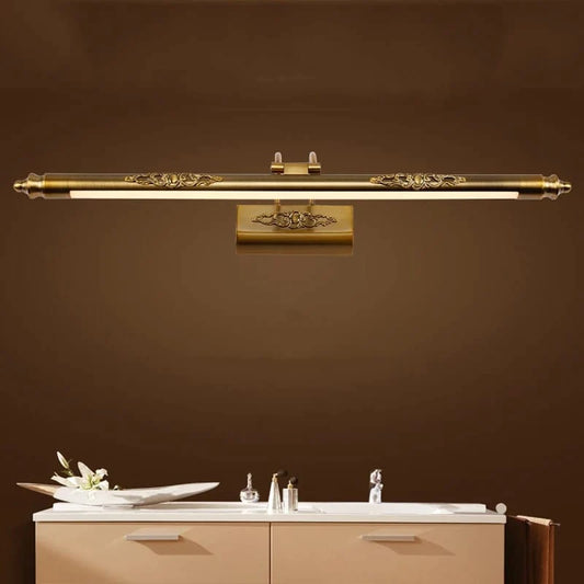 Bronze Carved LED Vanity Light