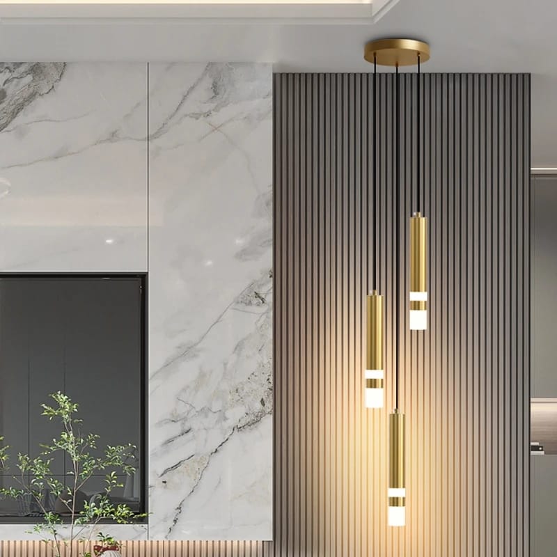 Long Cylindrical LED Pendant Light