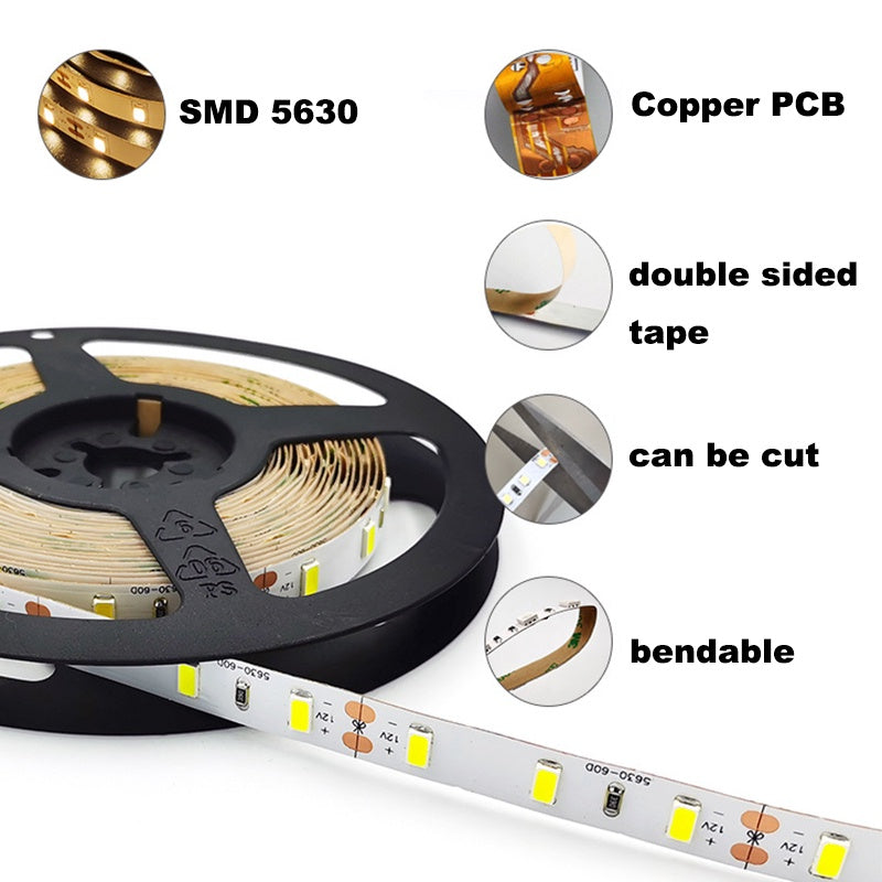 SMD Strip Lights 2835 >> 24 Volt ( 10 Meter /Role )