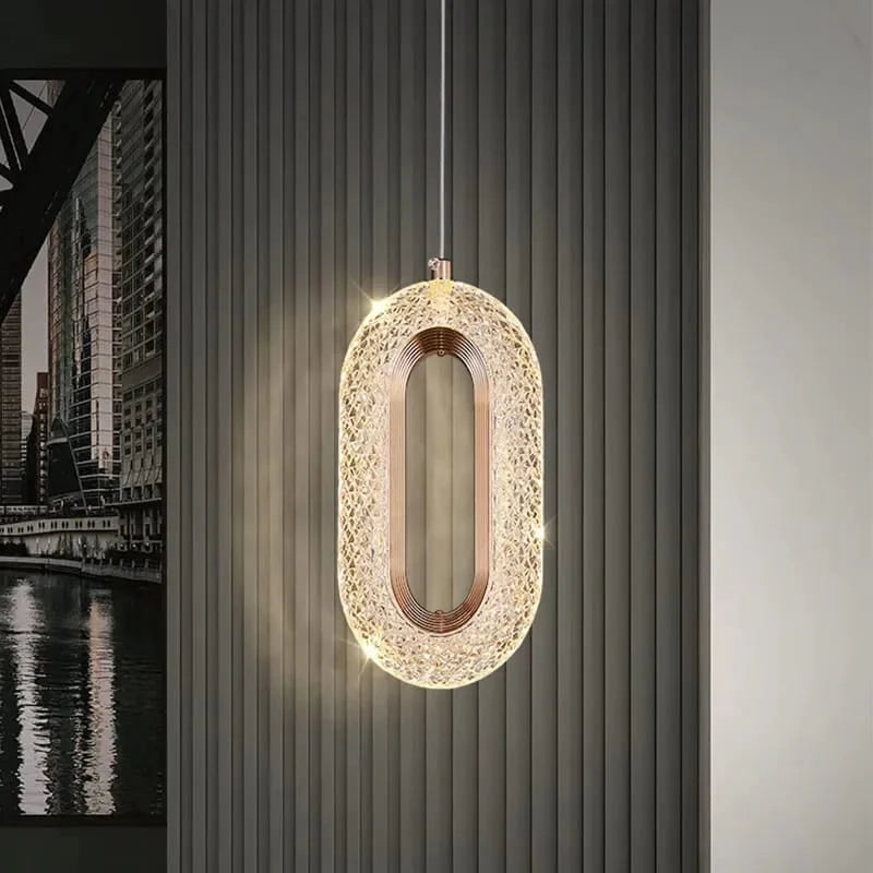 Luxury Modern Design Acrylic Oval Pendant Light