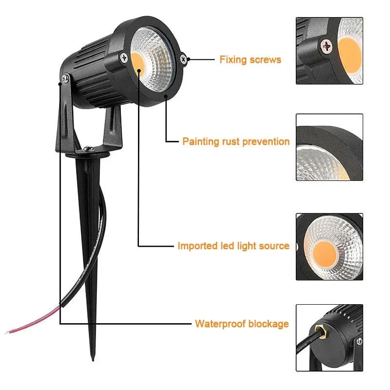 Outdoor Waterproof Garden Spike Light (5w)