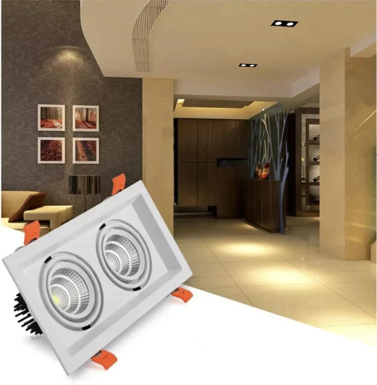 Rectangular Recessed COB Downlight (2x8watt)