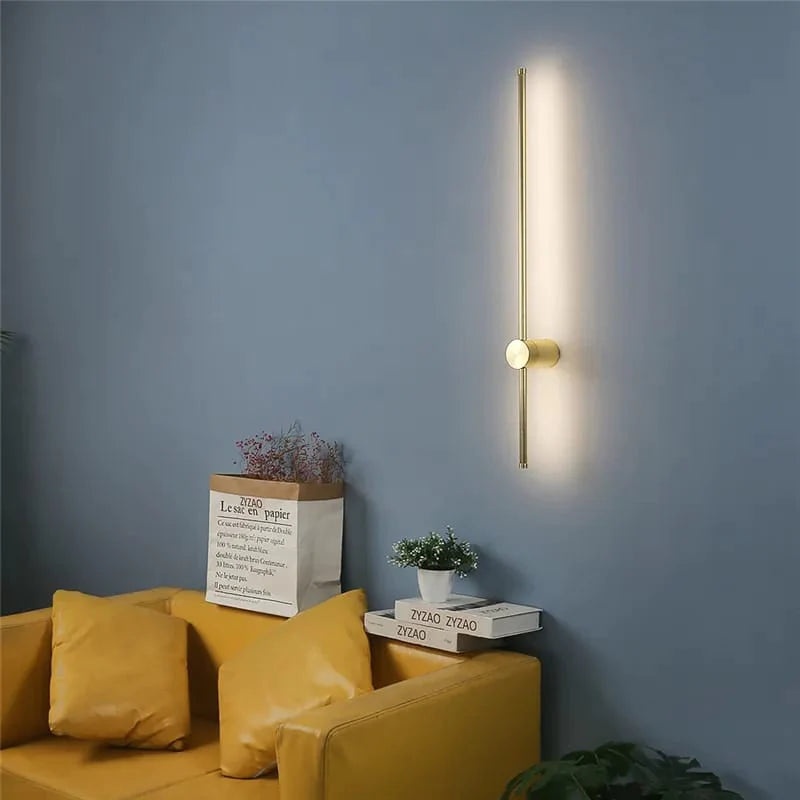 Gold Stick LED Wall Light (100cm)