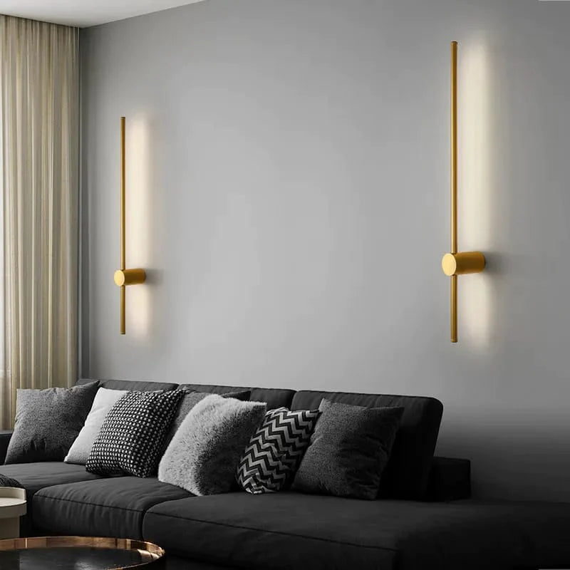 Gold Stick LED Wall Light (100cm)